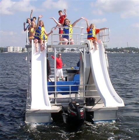 Pontoon Boats with Slides - Destin Vacation Boat Rentals