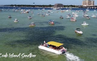 crab island adventure tour inflatables destin florida boat